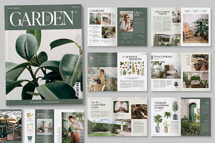 Garden & Nature Magazine Template, a Magazine Template by BrandPacks