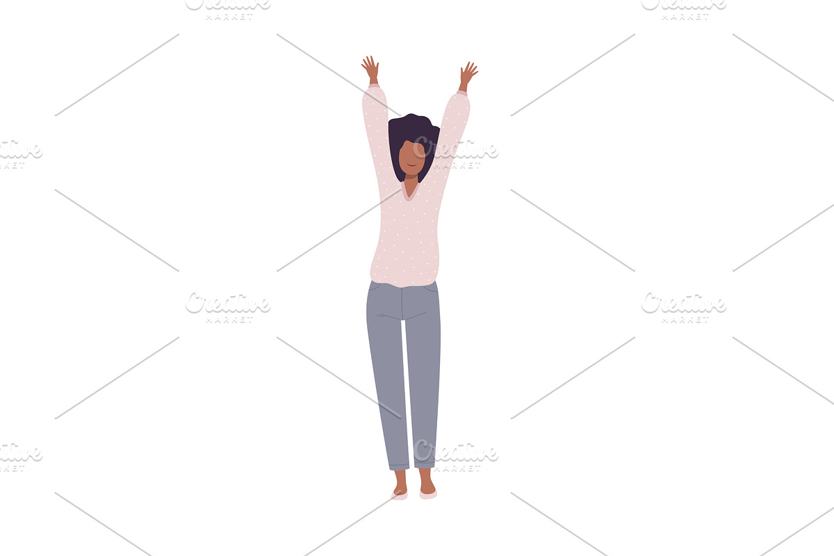 Young African American Woman, a Person Illustration by TopVectors