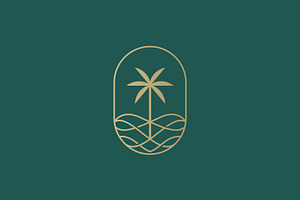 Elegant Palm Tree Tropical Logo, a Branding & Logo Template by Signatoro