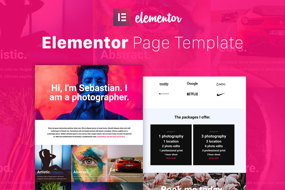 Bold Photo - Elementor Template, a Landing Page Template by Elementor Market (Photo 1 of 4)