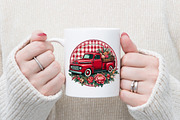 Red Christmas Truck Clipart, an Illustration by Designking (Thumbnail 2 of 4)