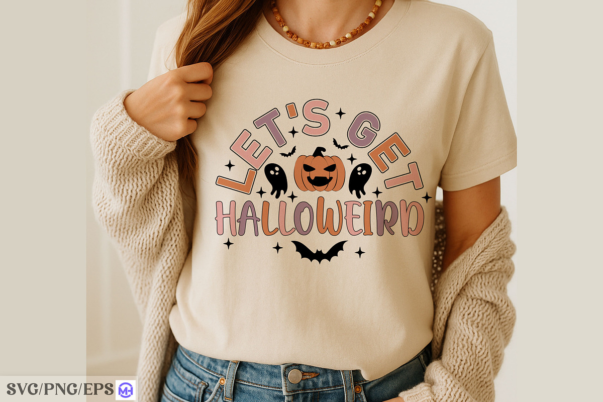 Let's Get Halloweird SVG PNG T-shirt, a Graphic by mh_arif (Photo 3 of 3)