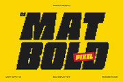 CS Matbold Pixel, a Sans Serif Font by Craft Supply Co. (Thumbnail 1 of 8)