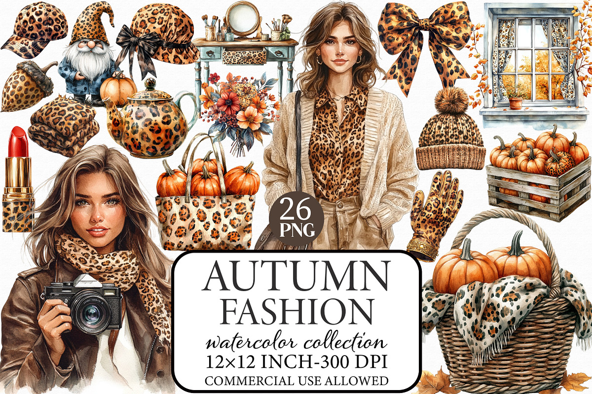 Autumn Fashion Clipart Collection, an Illustration by Libby Wishes (Photo 1 of 7)
