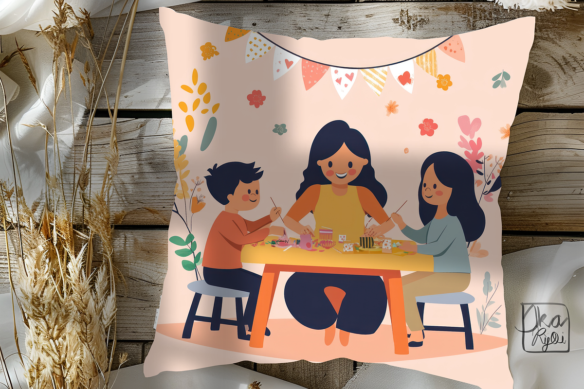 Mother & Kids Activity Clipart Set, an Object Graphic by ikarifq shop (Photo 4 of 4)