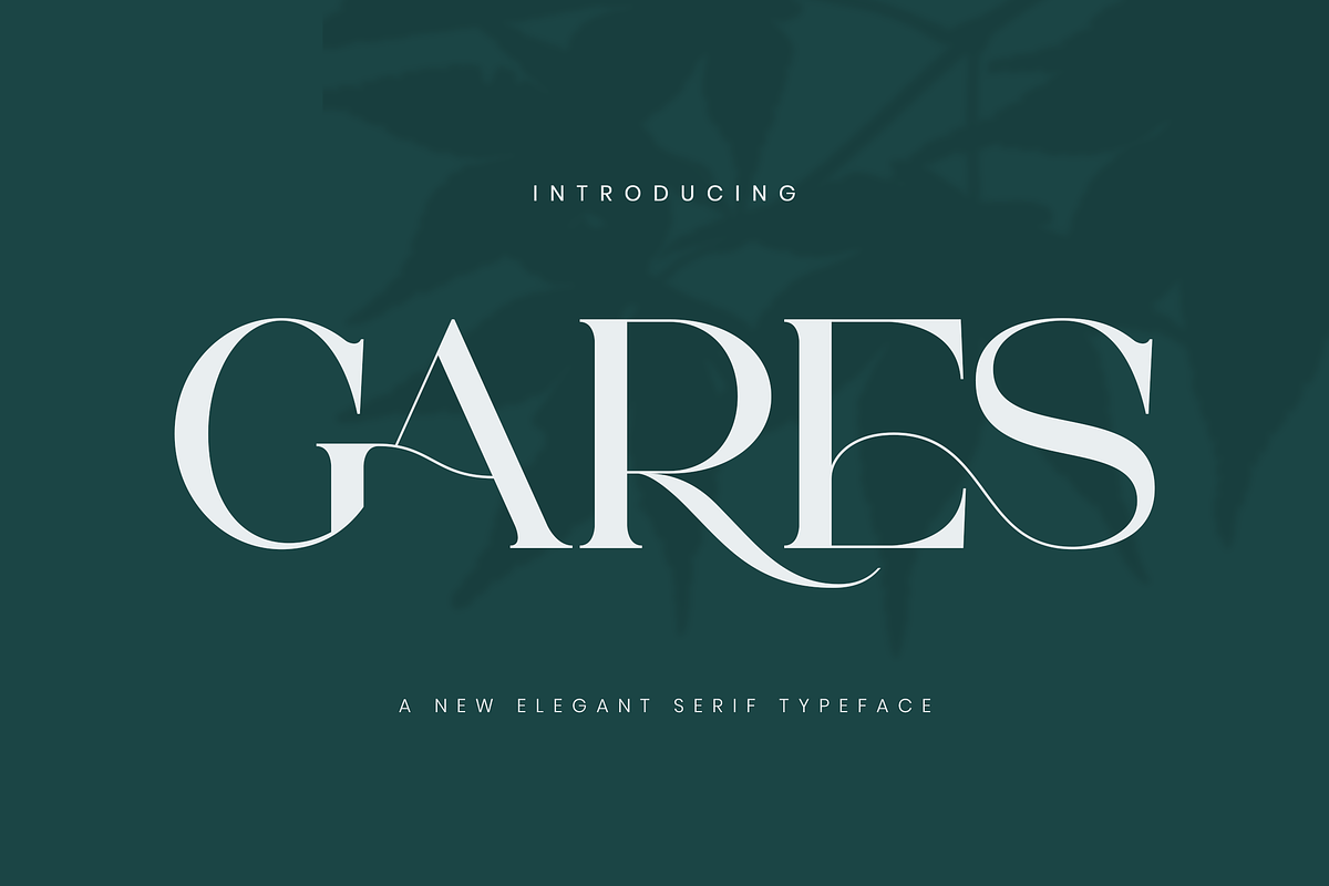 Gares - Elegant Serif Font, a Serif Font by Aqeel_Art (Photo 1 of 12)