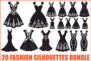 Luxury Dress Clipart Set, an Illustration by hafijul (Thumbnail 1 of 21)