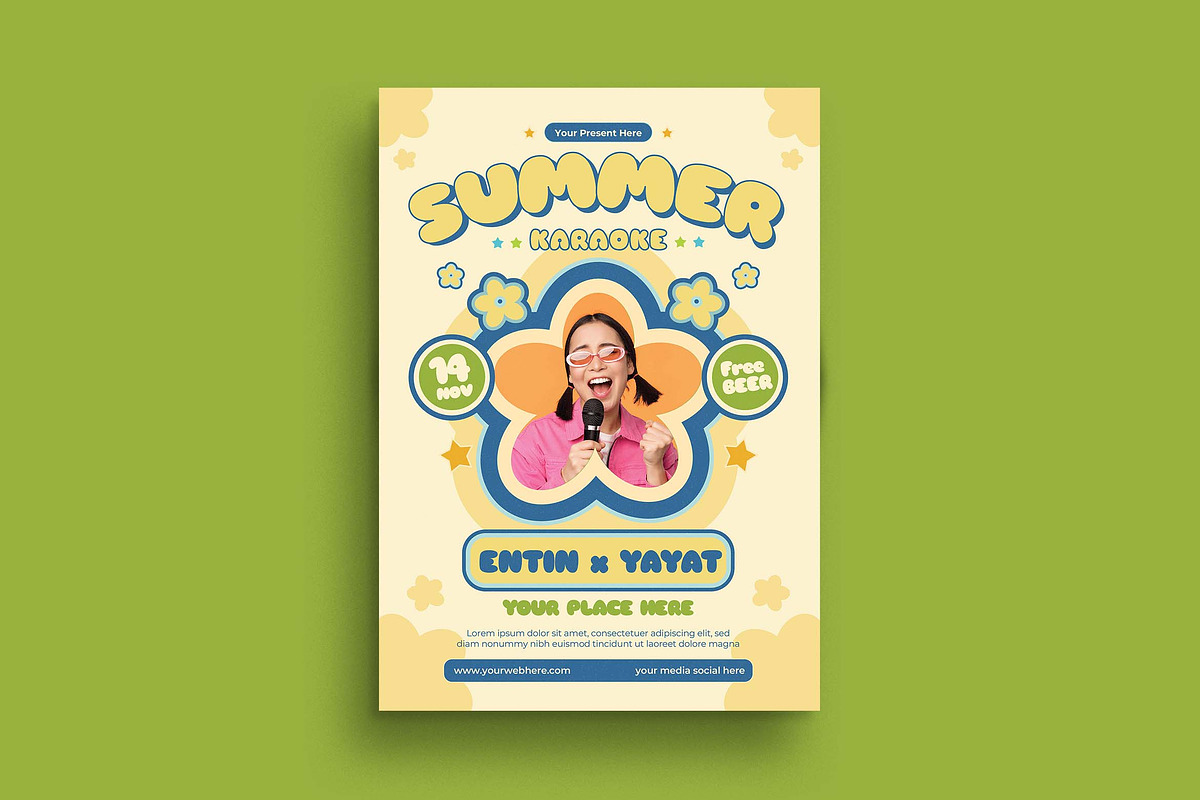 Summer Karaoke Flyer, a Flyer Template by megarez (Photo 2 of 3)