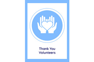 Recognizing volunteer work card, a Flyer Template by IMG Visuals