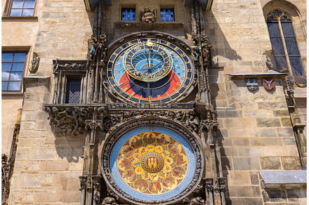 Prague Astronomical Clock attached, an Architecture Photo by Web Engine Design