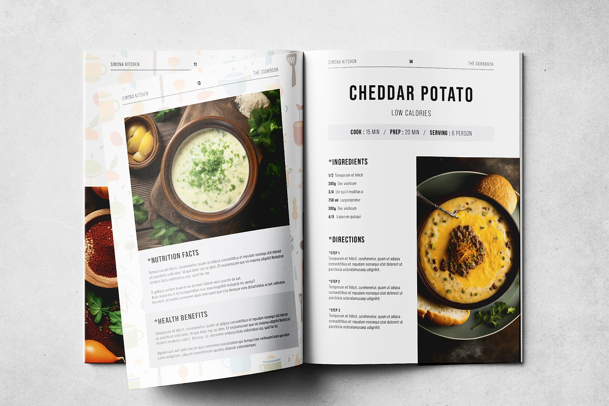 Cookbook Print Layout, a Brochure Template by Grkic Creative (Photo 8 of 13)