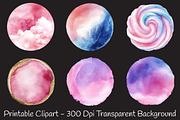 Soft Girly Round Shapes Clipart, an Illustration by RobertsArt (Thumbnail 7 of 7)