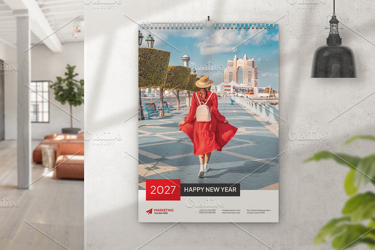 2027 Wall Calendar Design, a Stationery Template by Sofir Nayeem (Photo 2 of 3)