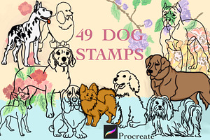Dog Digital Stamps