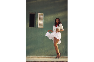 Dancing Woman in Elegant Summer, a Person Photo by Emotion photo