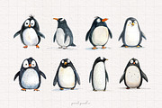 Penguin Clipart Graphics, an Animal Illustration by PaintPixelCo (Thumbnail 6 of 10)