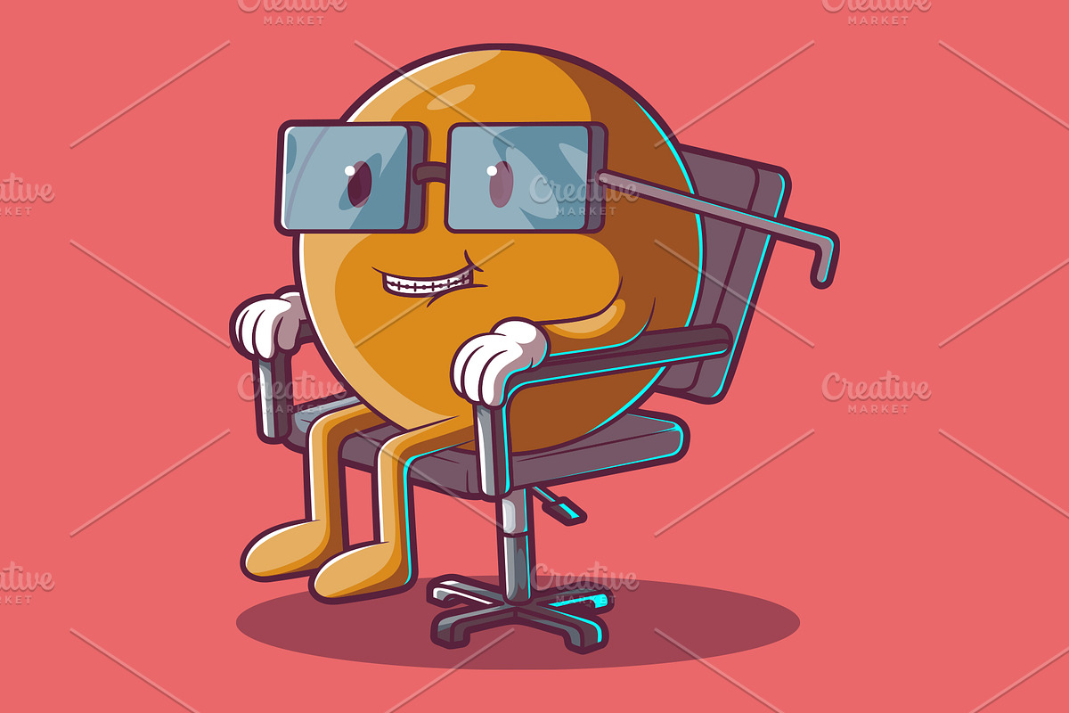 Emoji Desk Chair, a Work Illustration by pedrors