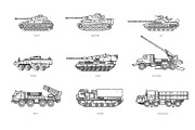 Military Transport Icons, an Object Illustration by Tettygreen (Thumbnail 2 of 3)