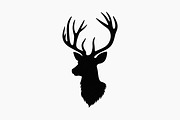 Deer Head Silhouette Vector Bundle,, an Illustration by Amazin_art (Thumbnail 3 of 19)
