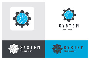 System Technology Logo Designs Vecto