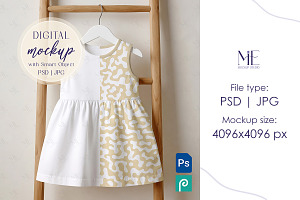 Dress Mockup, Kids Clothing Mock up