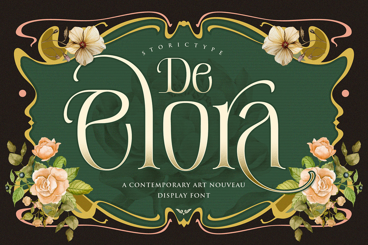 De Elora | Contemporary Art Nouveau, a Sans Serif Font by StoricType (Photo 1 of 17)