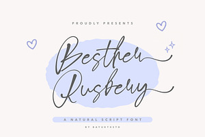 Besther Rusbery - Natural Font