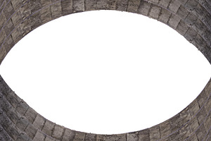 Blank oval frame with stone patterned borders, an Abstract Photo by DanFLCreativo