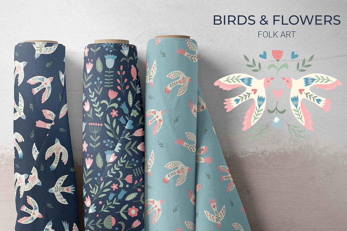 Birds and Flowers. Folk Art, a Decorative Illustration by Irina Ostapenko (Photo 7 of 9)