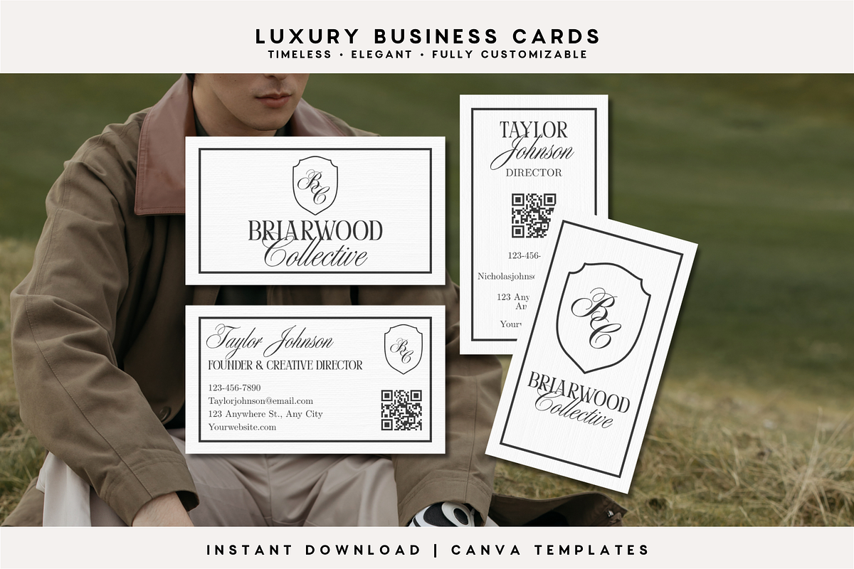 Luxury Old Money Business Cards, a Business Card Template by BrandhavenStudio (Photo 1 of 10)
