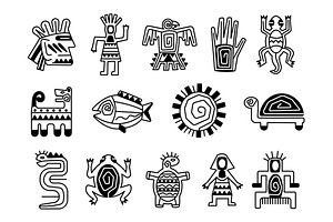 Mayan Totem Symbols, Tattoo Ethnic