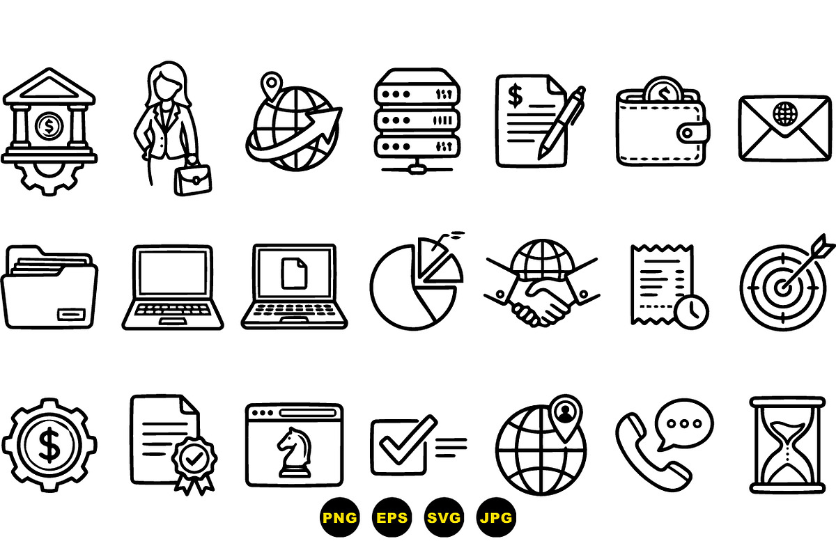 Minimalist Business Icon Set, an Illustration by designvectx (Photo 3 of 3)