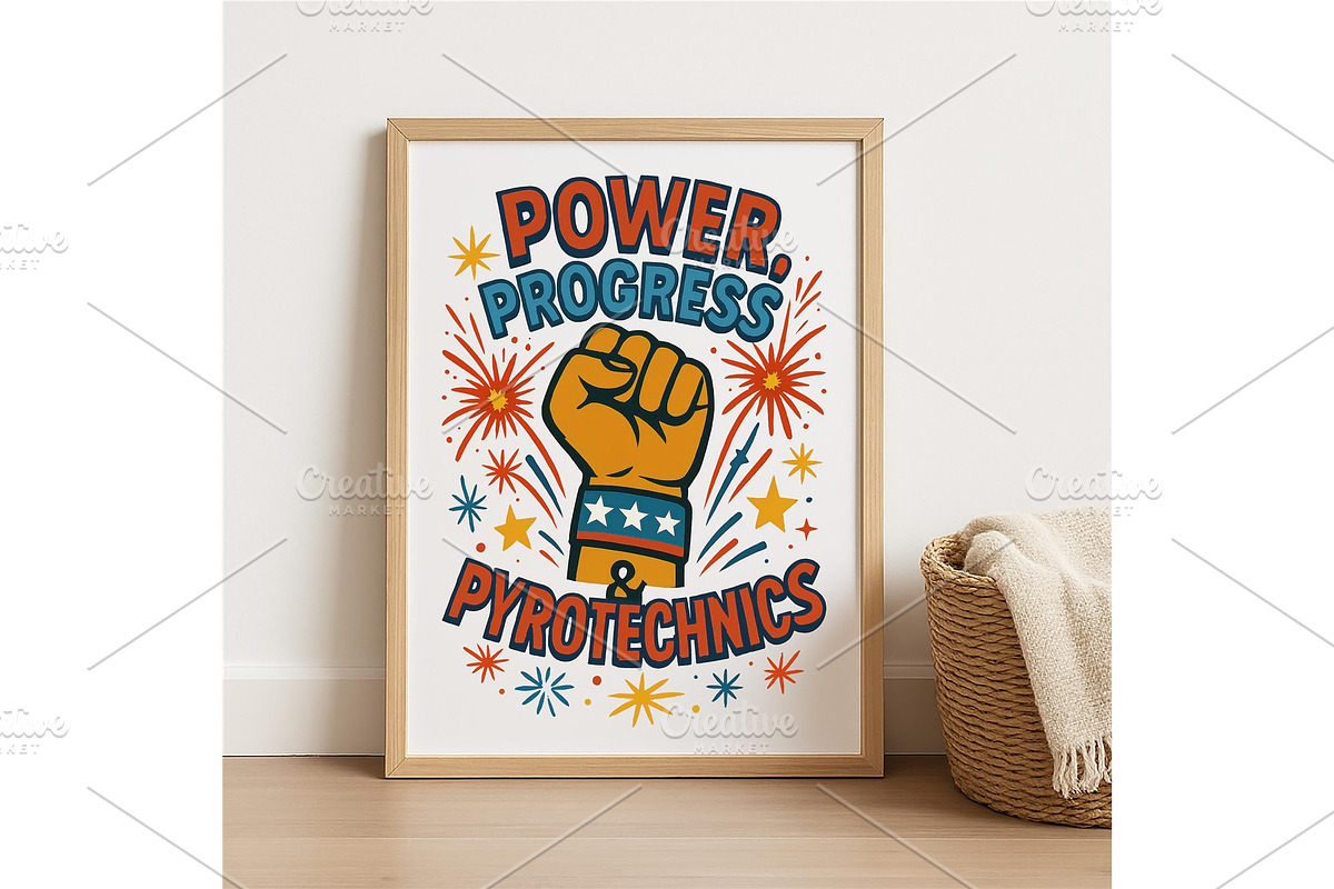 Power Progress Pyrotechnics Wall Art, a Background Graphic by LaseredNinja (Photo 4 of 7)