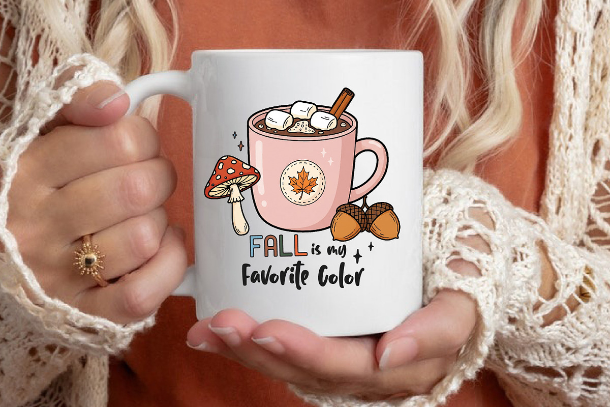 Fall Autumn Halloween Hot Cocoa PNG, an Illustration by CreationArt (Photo 1 of 5)