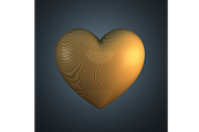 Wooden Heart Shape, an Object Graphic by Industrial Artworks (Thumbnail 1 of 2)