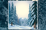 Winter forest landscape, an Illustration by Countryside life (Thumbnail 2 of 7)