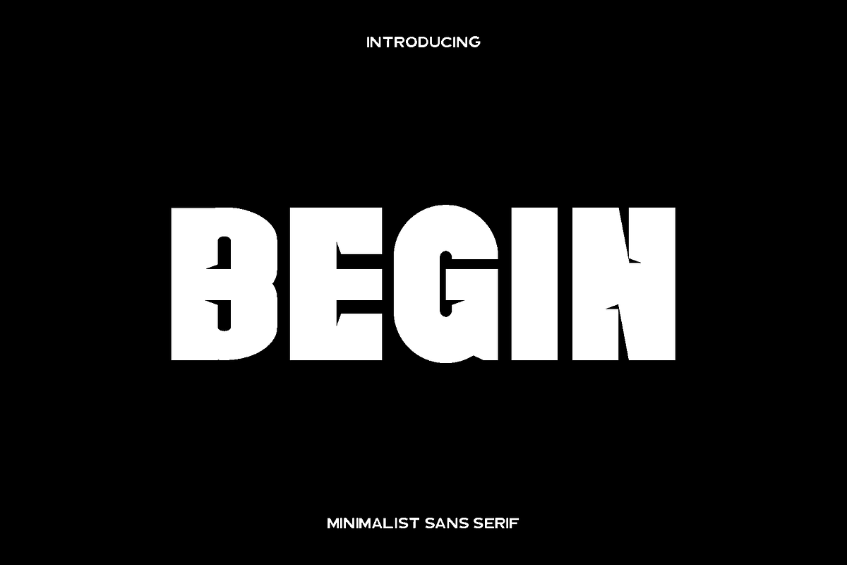 Begin - Minimalist Sans Serif, a Sans Serif Font by Luna Shop (Photo 1 of 10)