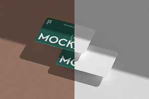 Rounded Business Cards Mockup Set