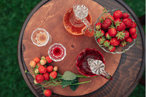 Strawberry Liqueur in Elegant Glass, a Food & Drink Photo by Jan Jack Russo Media