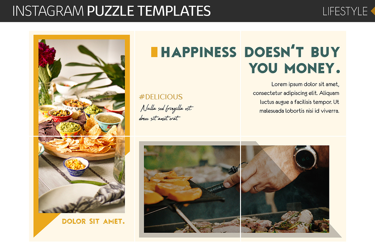 Lifestyle Instagram Puzzle Templates, a Social Media Template by illycreative (Photo 4 of 6)