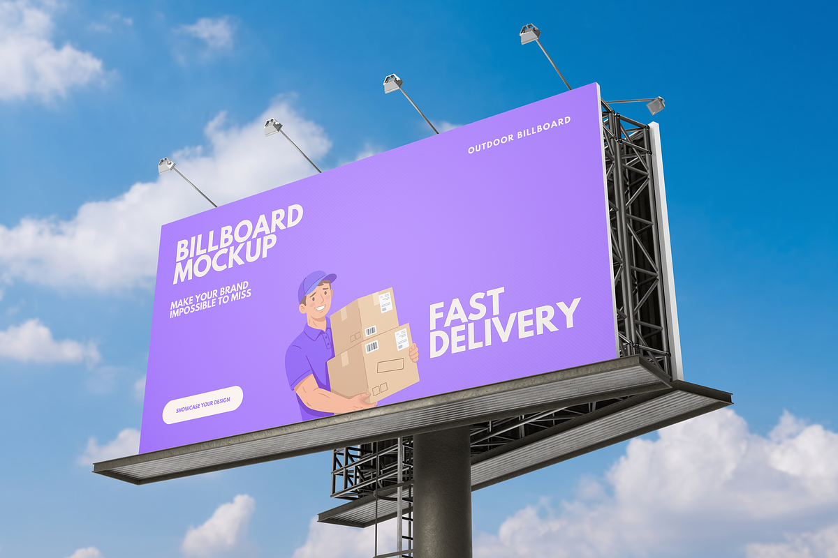 V Shape Billboard Advertising Mockup, an Advertising Mockup by DSNA Mockup (Photo 4 of 5)