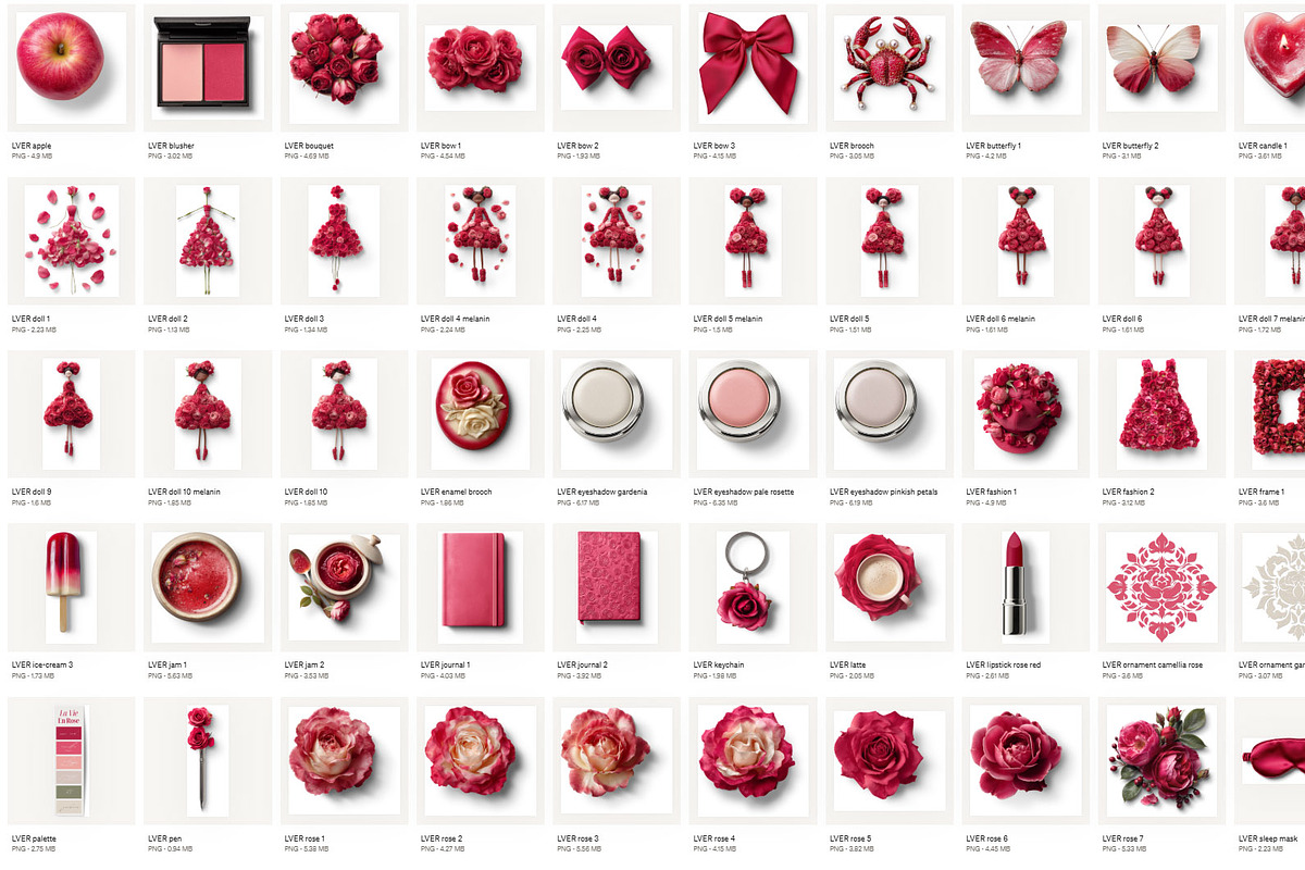 La Vie En Rose Realistic PNG Objects, an Object Graphic by Iconogenic (Photo 8 of 8)