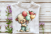 Strawberry Bear PNG Clipart Set, a Seasonal Illustration by OK Design (Thumbnail 5 of 6)