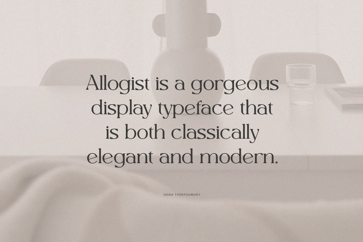 Allogist - Modern Typeface, a Serif Font by Dora Typefoundry (Photo 13 of 15)