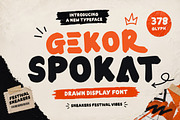 Gekor Spokat - Brush Display Font, a Handwritten Font by trabaskriya (Thumbnail 1 of 12)