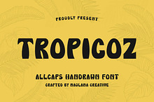 Tropicoz Allcaps Handrawn Font