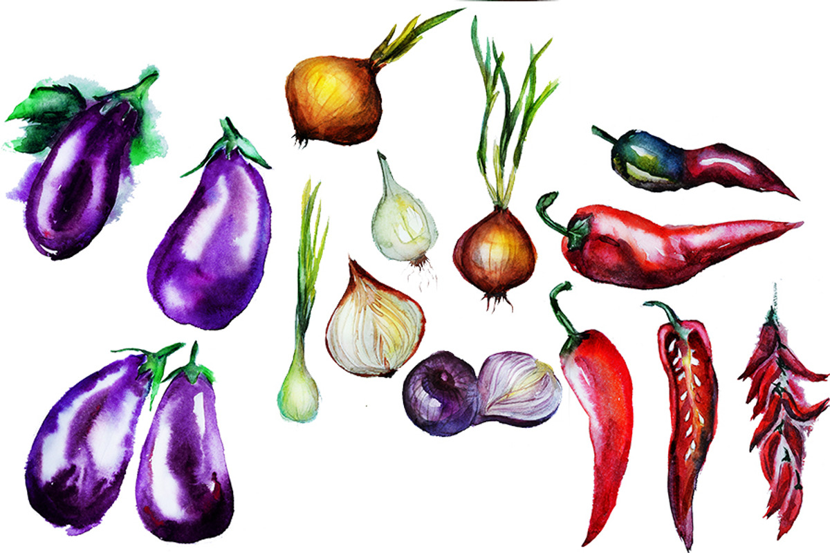 vegetarian set, a Food Illustration by art_mouse (Photo 3 of 10)