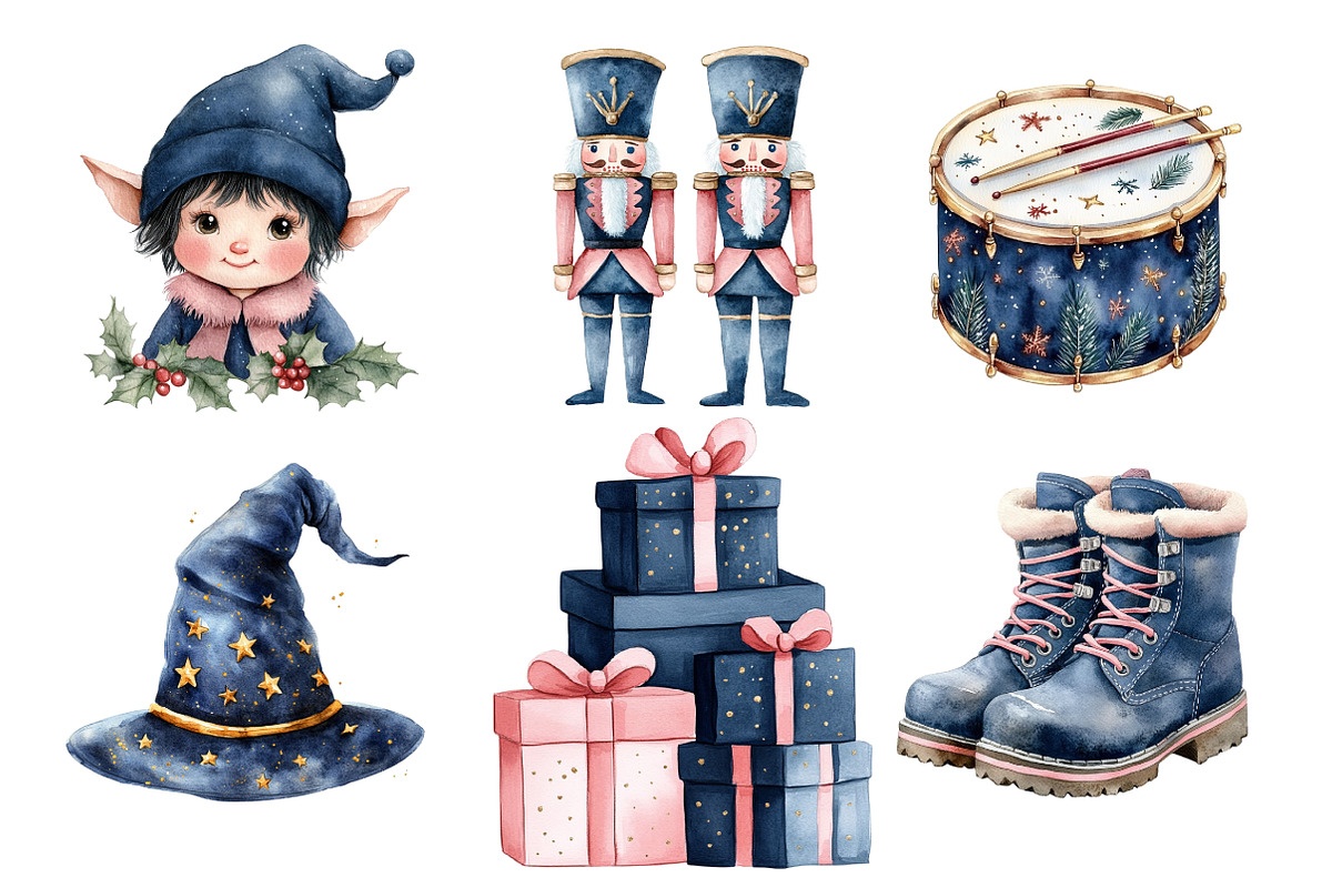Whimsical Watercolor Christmas PNG, an Illustration by SinaCreation (Photo 3 of 7)