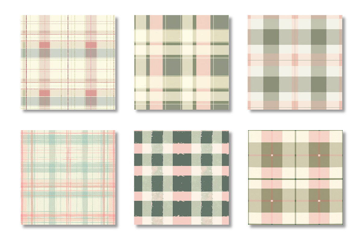 Pastel Plaid Seamless Pattern Bundle, a Pattern Graphic by Canvas Craft (Photo 3 of 9)
