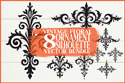 Classic Ornament Silhouette Vector, an Illustration by BIPLOB EXPERT (Thumbnail 1 of 9)